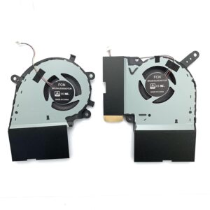 CPU + GPU Cooling Fan (L+R Pair) Compatible for Asus ROG Strix G531GU / G531GV / G731 / G731GU / G731GV Series Laptop DFS5K12304363 DFS5K12115491L DC 5V 0.5A