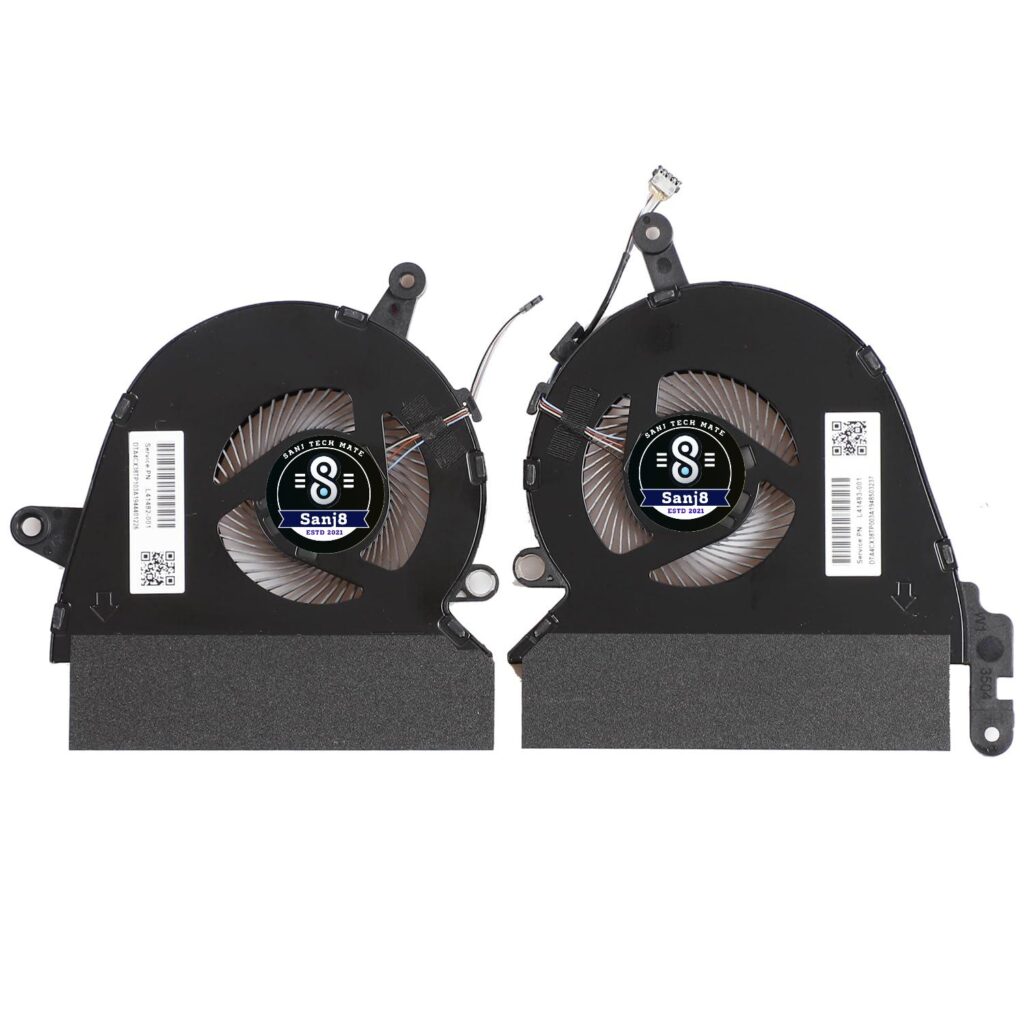 CPU and GPU cooling fan pair for HP Spectre X360 15DF 15T-DF TPN-Q213 laptop