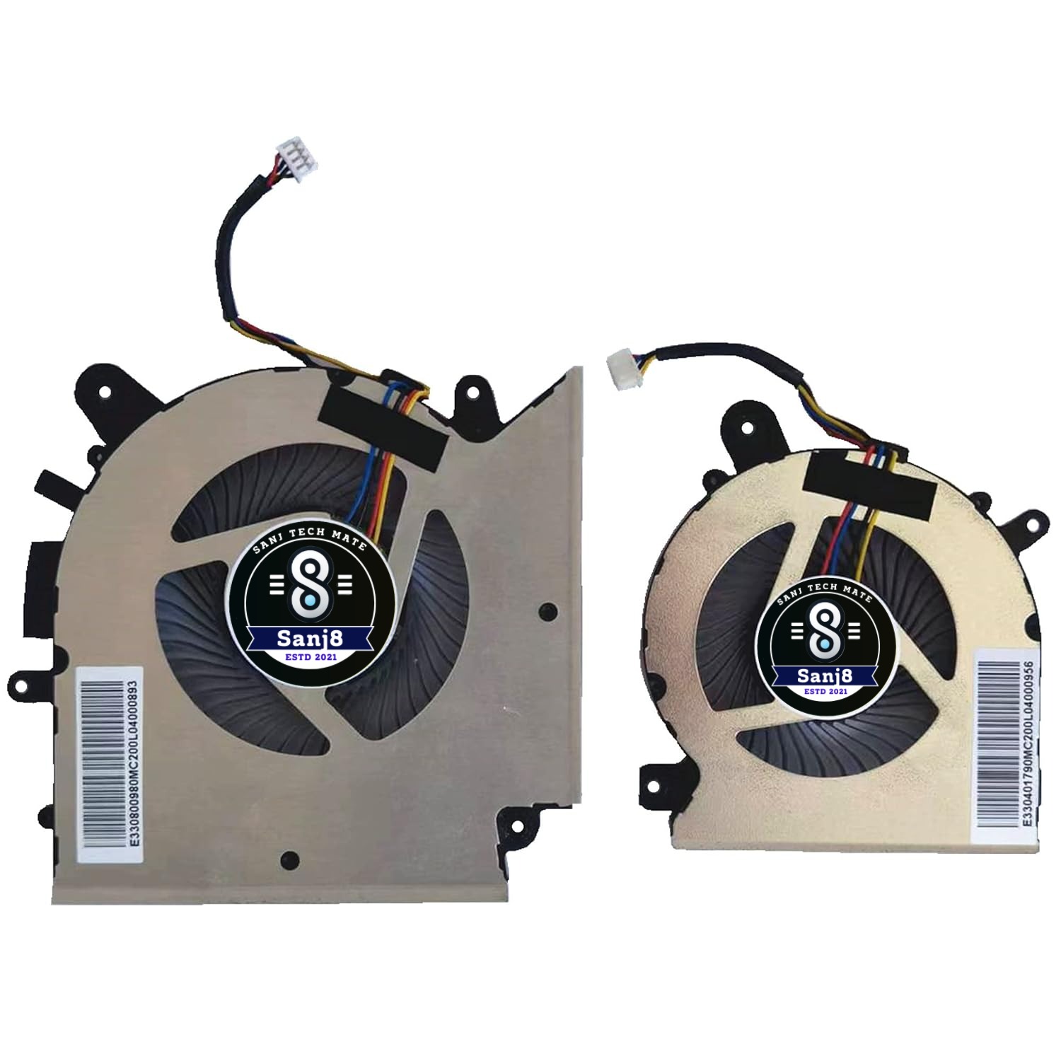 CPU +GPU (L+R Pair) Cooling Fan for MSI GF 66 GL 66 WF 66 GF76 GL76 Series Laptop Set of Two fan"