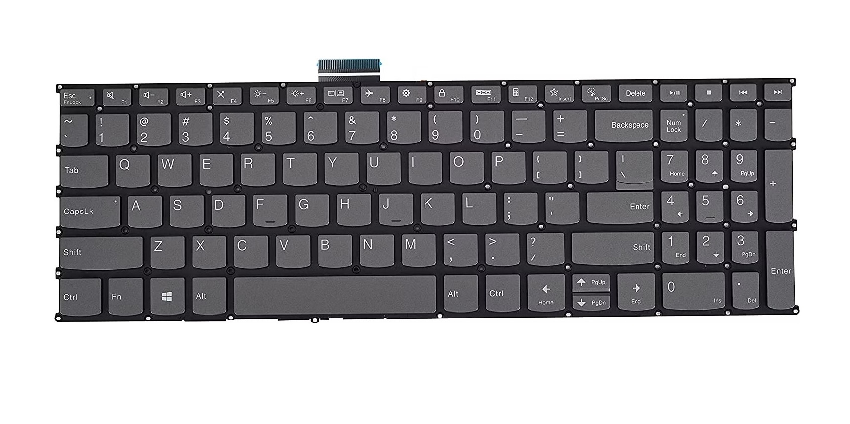 Backlit Keyboard for Lenovo IdeaPad 3-15ABA7 3-15IAU7 3-15AFA7 Laptop grey
