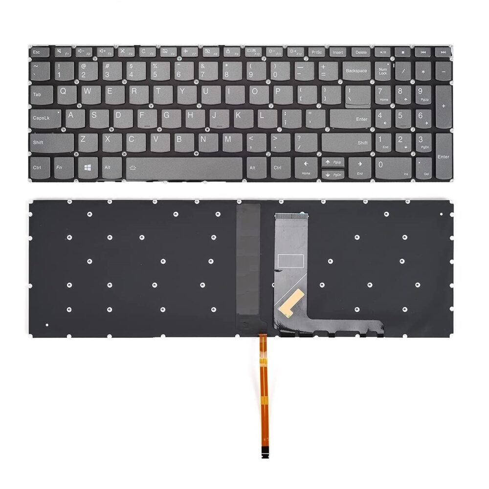 Premium Grey Backlit Keyboard for Lenovo IdeaPad 3-15ADA05 / 3-15ARE05 / 3-15IGL05 /3-15IIL05 / 340 15IWL /S340 -15IML / S340 15IIL / S340-15API Laptop in Grey