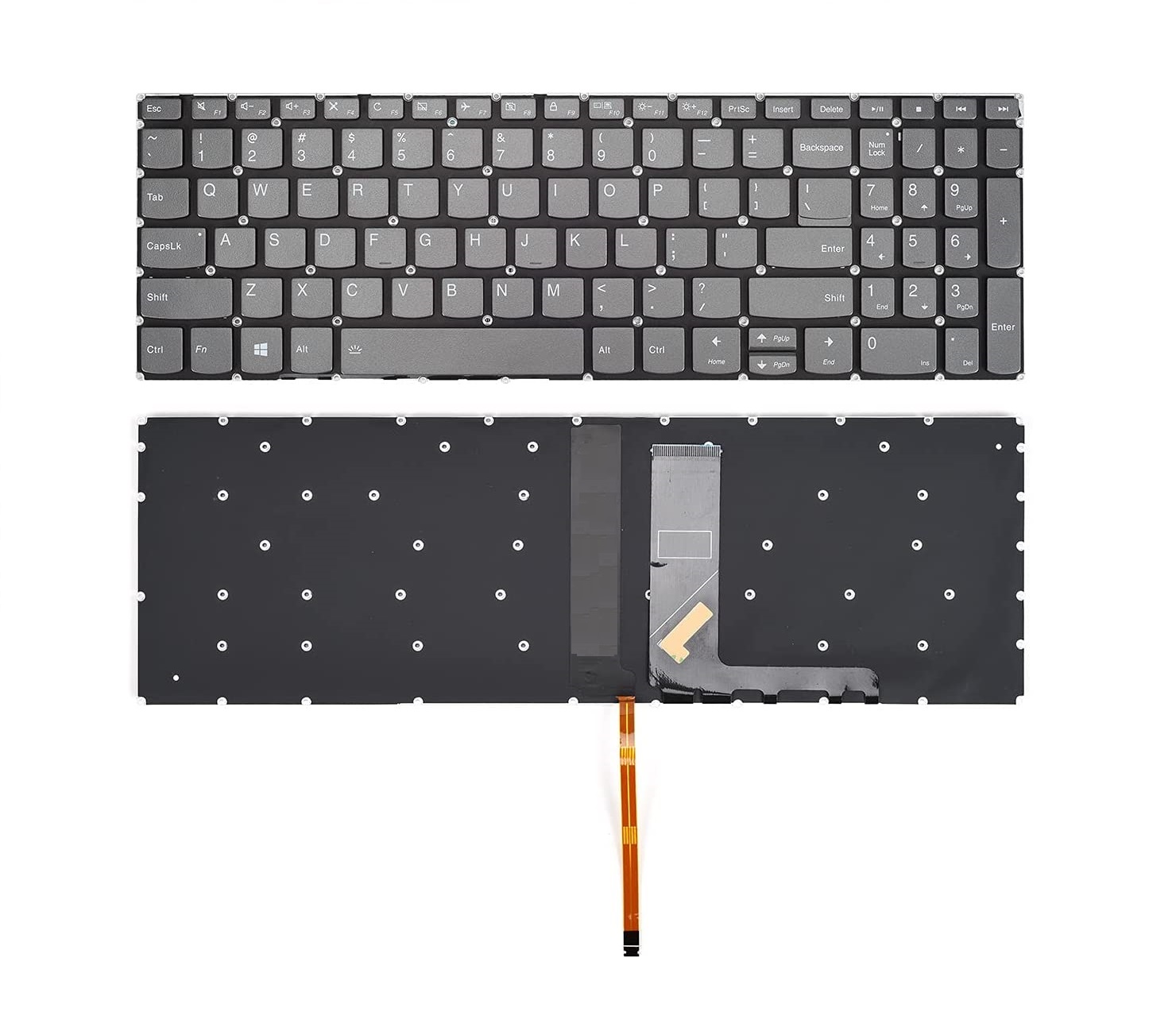 Premium Grey Backlit Keyboard for Lenovo IdeaPad 3-15ADA05 / 3-15ARE05 / 3-15IGL05 /3-15IIL05 / 340 15IWL /S340 -15IML / S340 15IIL / S340-15API Laptop in Grey