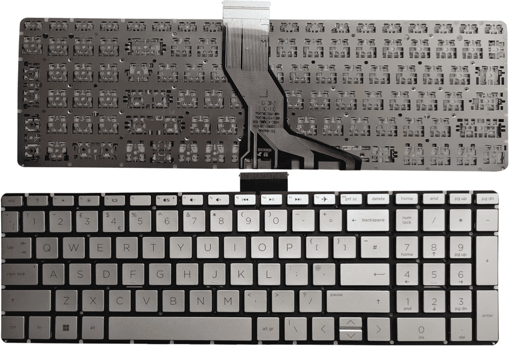 Laptop Keyboard for HP 15s-eq Series 15s-eq0xxx 15s-eq2114AU 15s-eq2182AU 15s-eq2132AU 15s-eq2660A, 15s-eq2143AU15s-eq0000 Silver