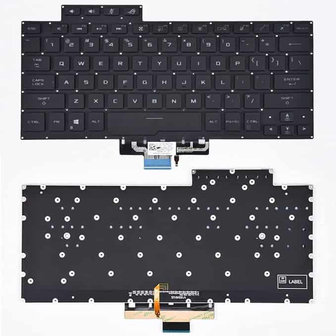 Asus ROG Zephyrus G14 GA401I GA401Q GA401IH GA401IHR GA401IV GA401IVC GA401QC GA401QM GA401QH Silver Backlit Keyboard Replacement