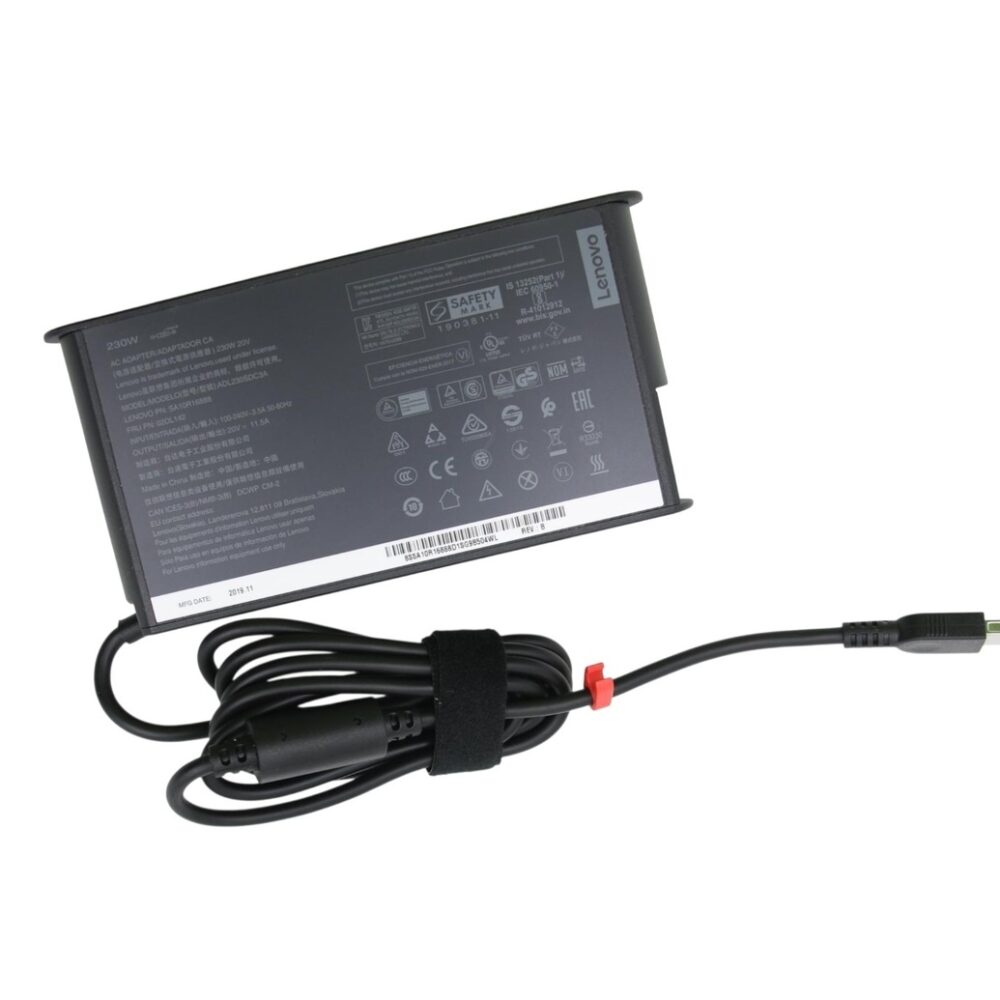 Home 24 OEM Lenovo 230W Laptop Charger 20V 11.5A USB Pin Compatible with Lenovo Legion LOQ ThinkPad P1 P16 and ThinkBook 16p Laptops