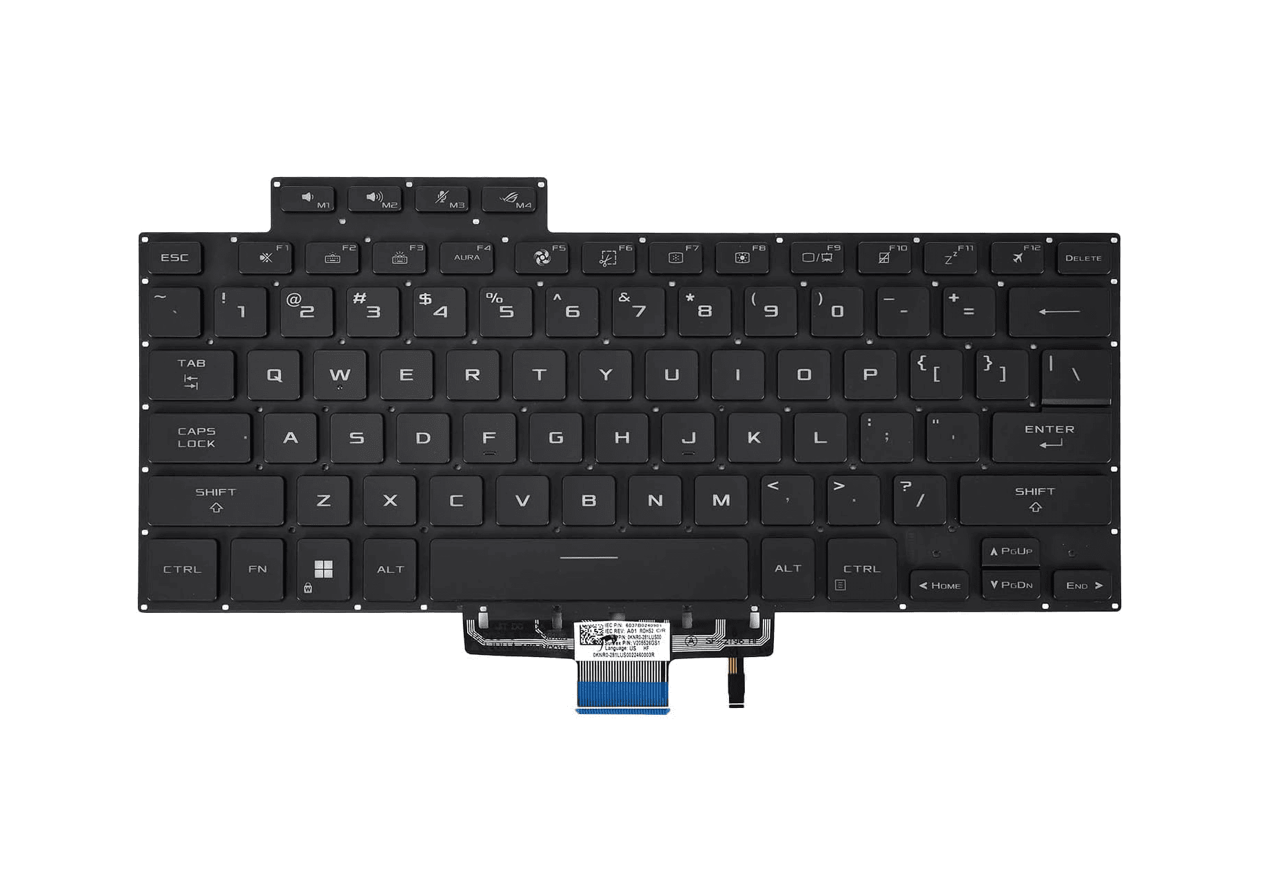 Sanj8 ASUS ROG Zephyrus G14 GA401 Series Backlit Keyboard - Black Compatible with GA401IHR, GA401QC, GA401QE, GA401QEC, GA401QH & GA401QM 1 ASUS ROG Zephyrus G14 GA401 Backlit Keyboard